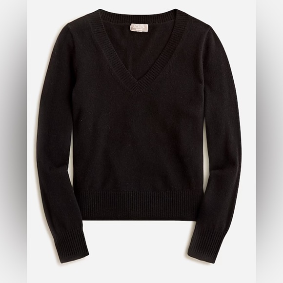 J Crew Cashmere shrunken V-neck sweater NWT - Picture 2 of 4